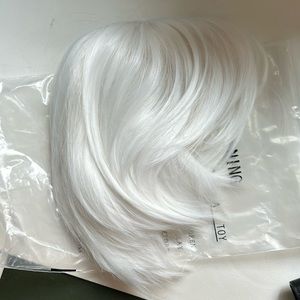 2B wig, white short bob hair wig
